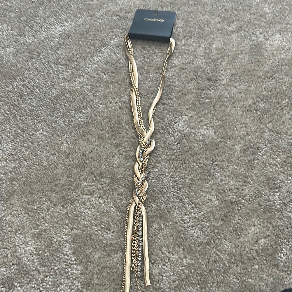 Bebe Twisted Gold Chain Necklace 30$